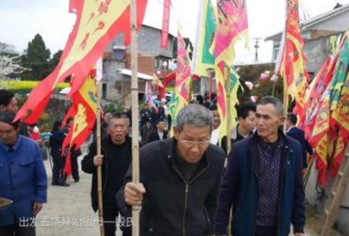 义门陈氏祭祖,塘石坎人山人海